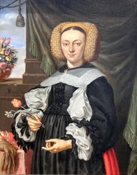 Portrett av en kvinne med blomster